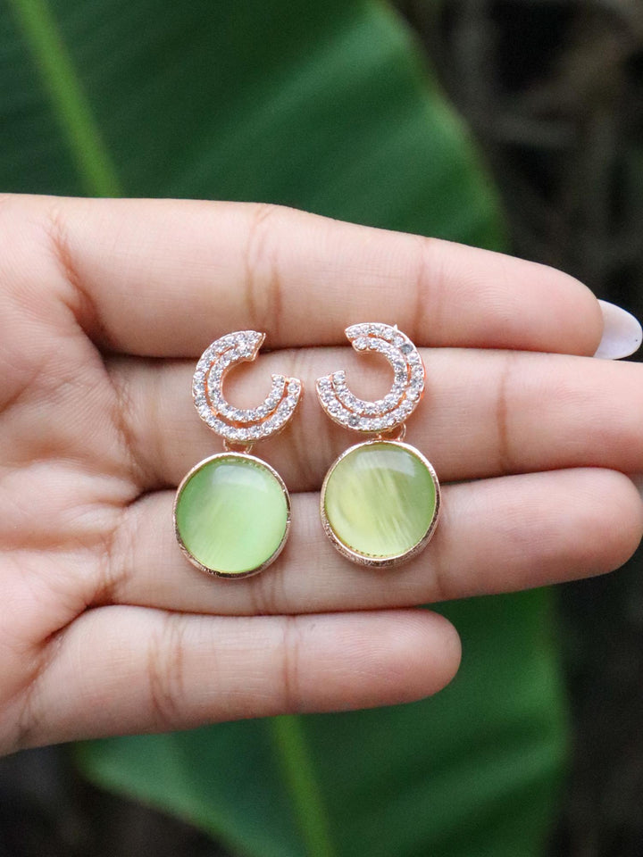 A closeup image of Green Forest Earrings -1 by Live Some India 