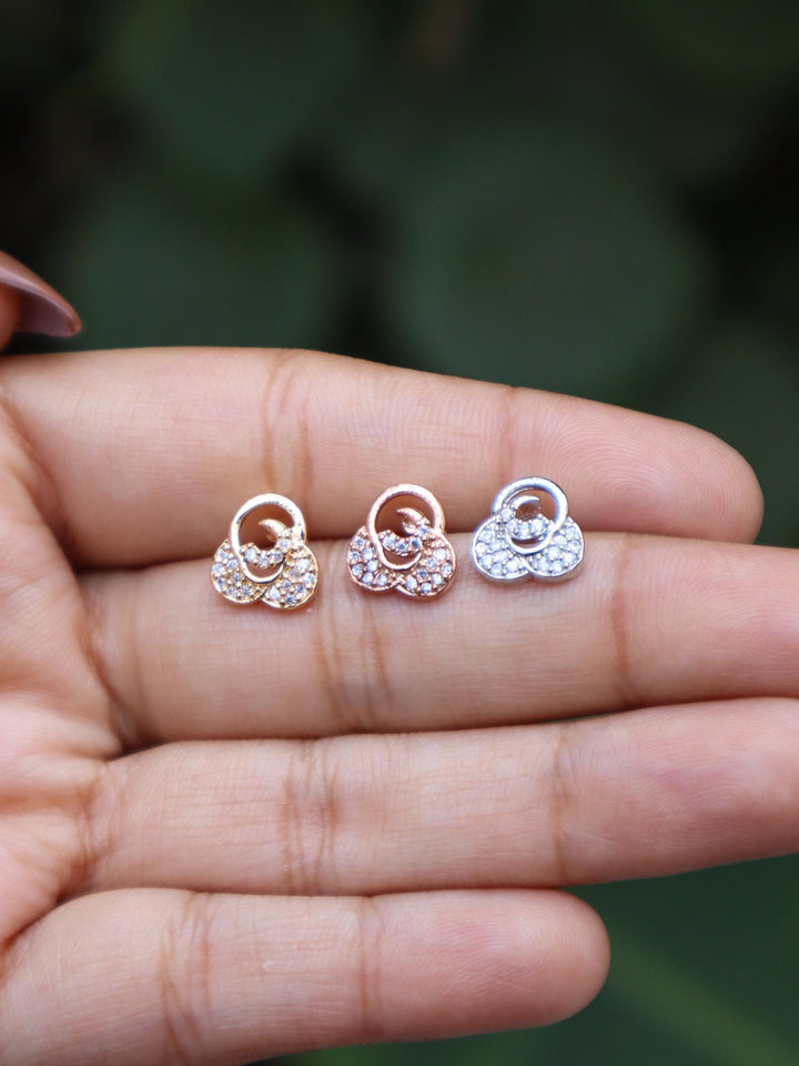 A closeup image of Moon under the Clouds Earrings -1 variants by Live Some India 