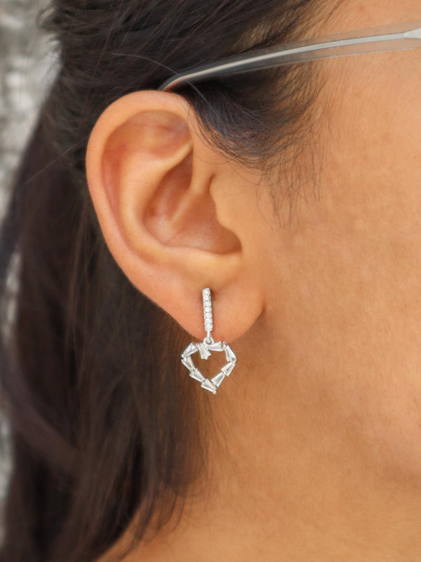 Puzzled Heart Earrings