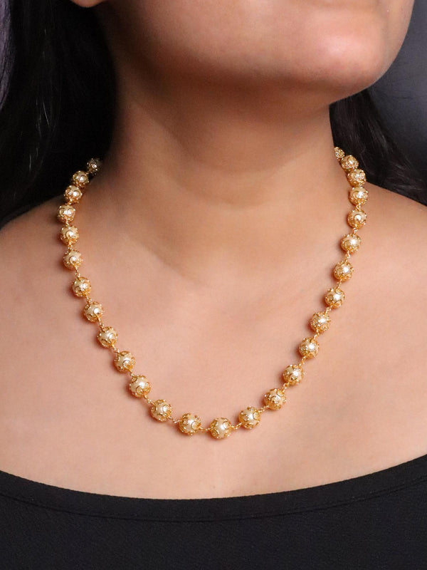 Golden Designer Pearls Mala