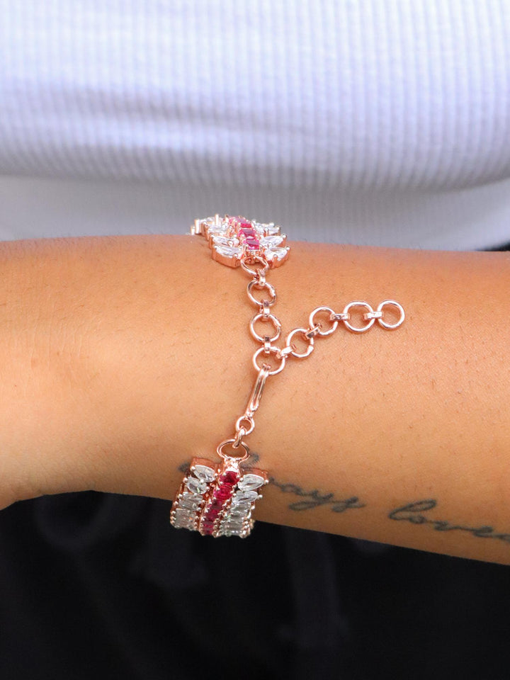 Reva Rose Gold Diamond Bracelet by Live Some India