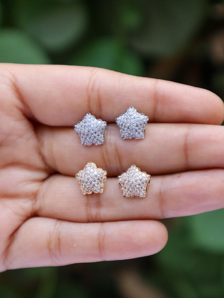 A closeup image of Shining Star Earrings -1 by Live Some India 