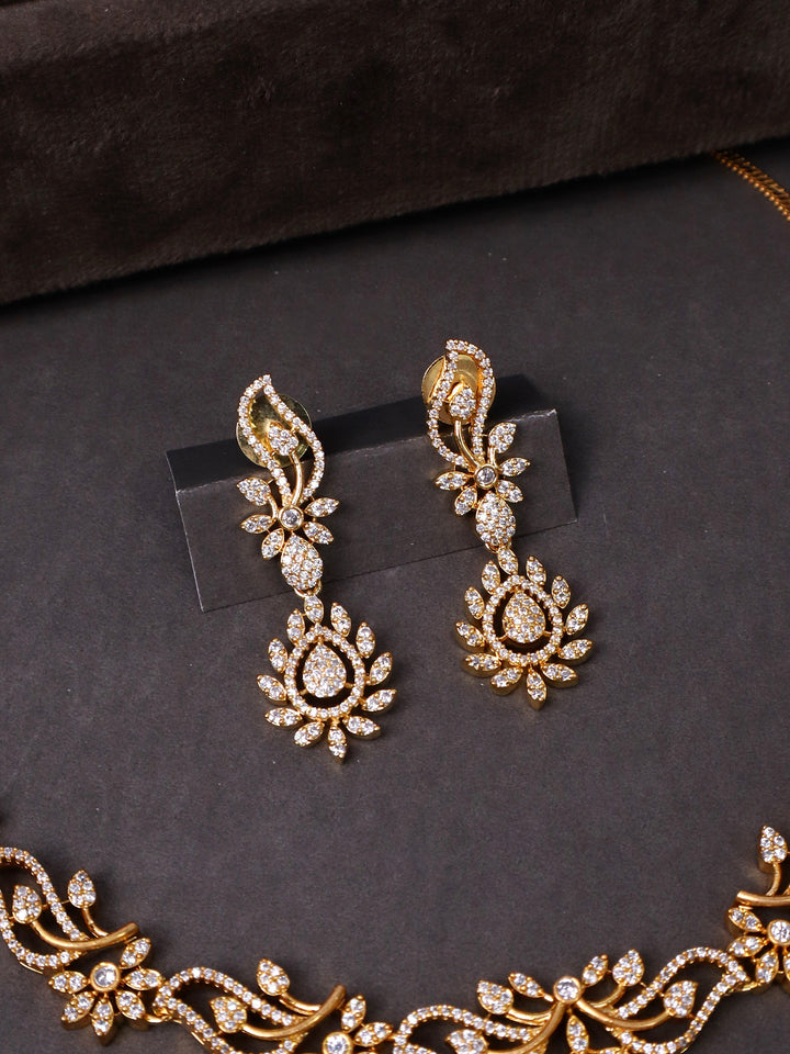 A closeup image of Shloka Diamond Necklace Set -2 by Live Some India 