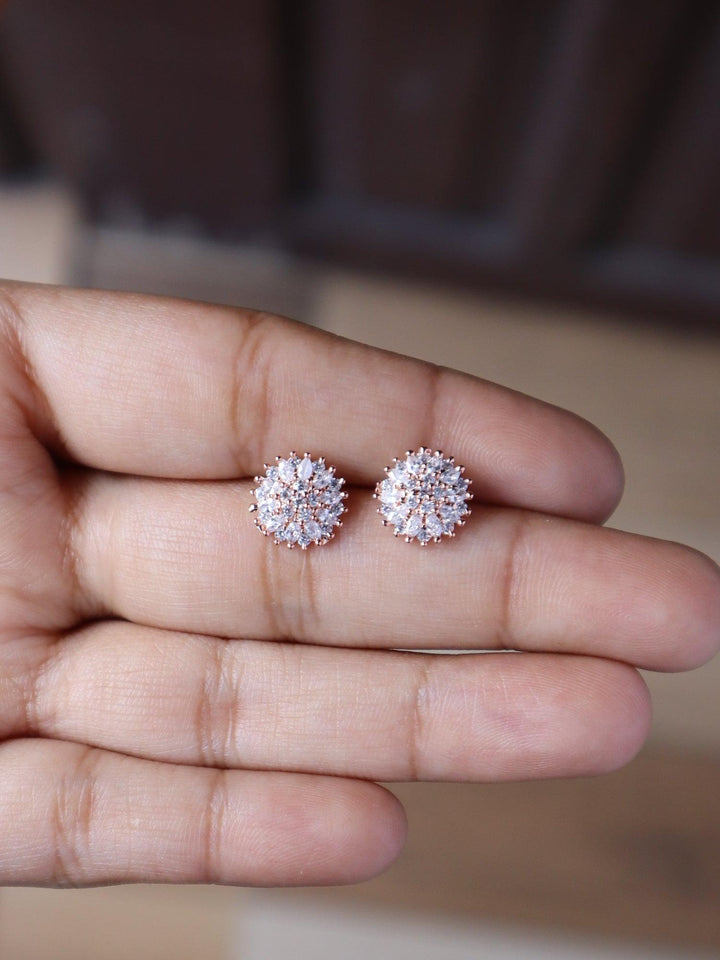 A closeup image of Statement Round Earrings -1 by Live Some India 