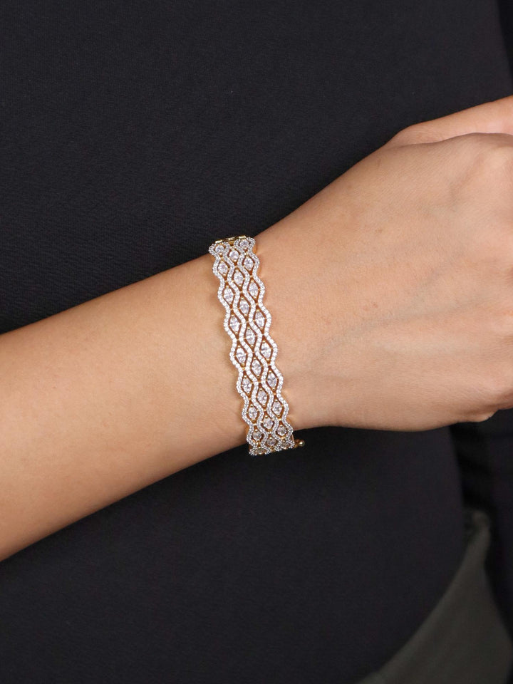 Girl wearing Tia Diamond Bracelet by Live Some India