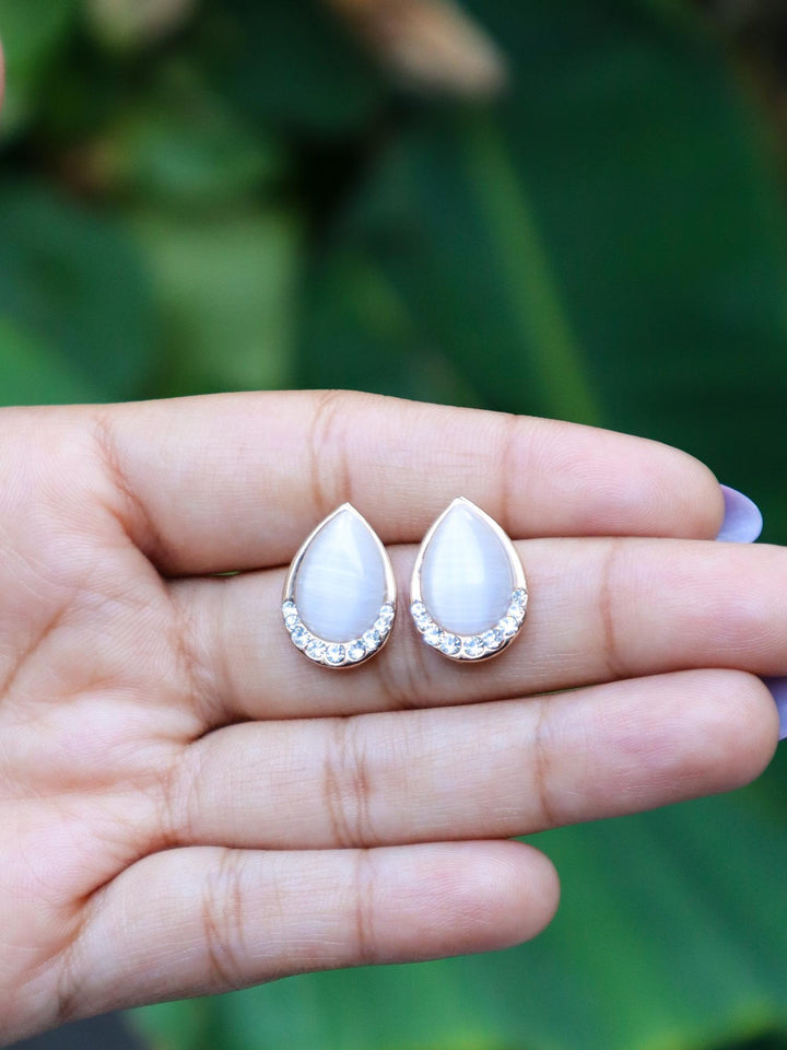 Adjoined Pearl MOP Earrings - by Live Some India in just A closeup image of Adjoined Pearl MOP Earrings 2 by Live Some India