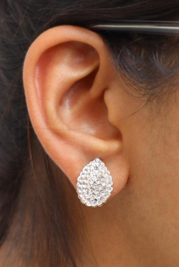 Curved Leaf Earrings - by Live Some India in just A closeup image of Curved Leaf Earrings by Live Some India