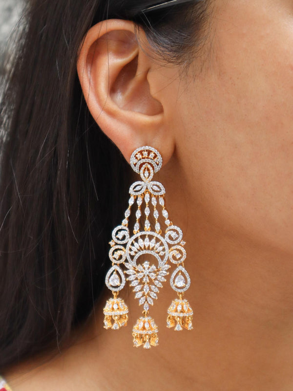 Elite Dangler Diamond Earrings