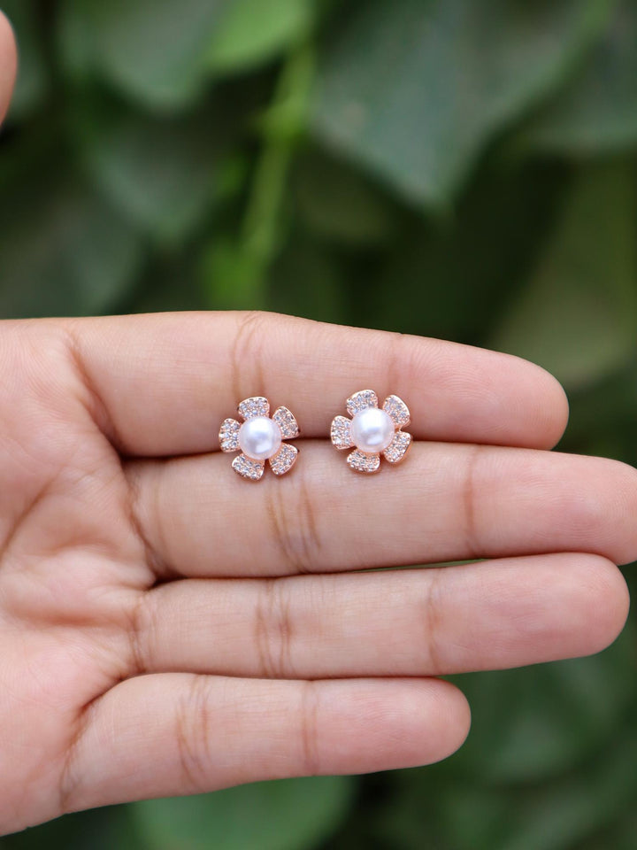 Floral Fantasy Earrings - by Live Some India in just A closeup image of Floral Fantasy Earrings -1 on a girl's hand by Live Some India