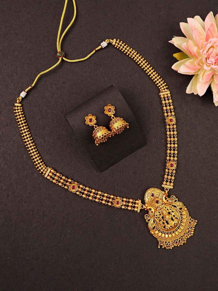 Laxmi Mata 18K Gold Plated Temple Jewellery - by Live Some India in just Laxmi Mata 18K Gold Plated Temple Jewellery by Live Some India