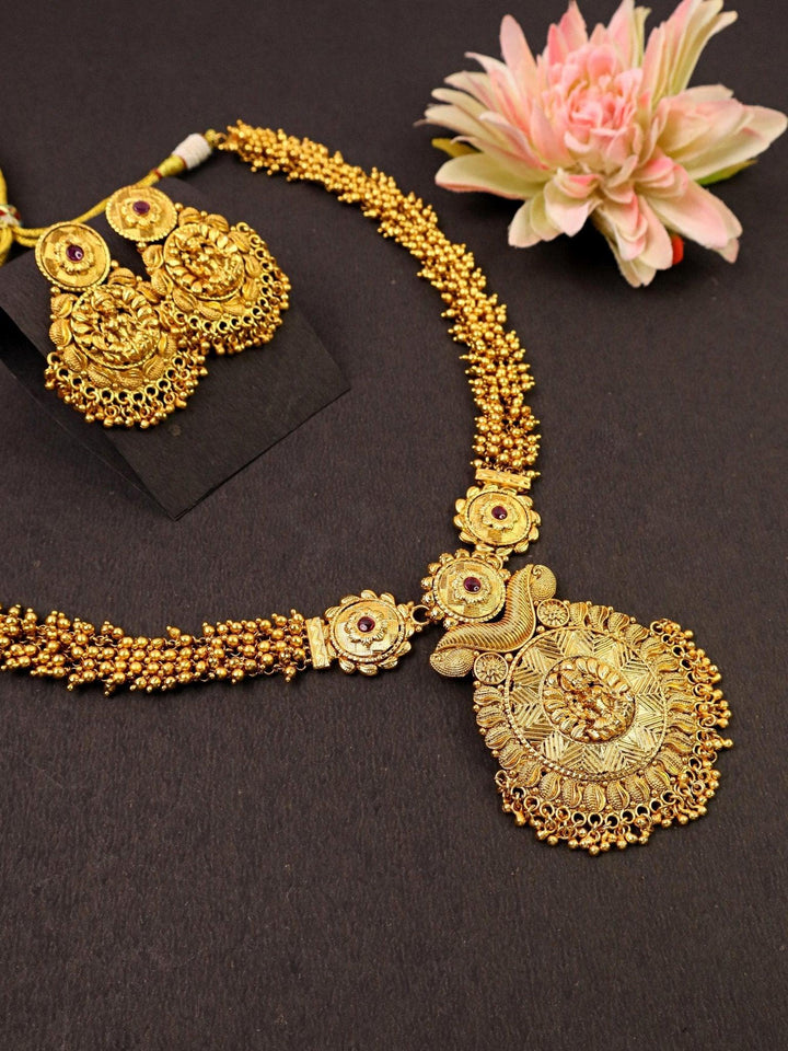 Maa Laxmi Temple Jewellery - by Live Some India in just Maa Laxmi Pendant Necklace by Live Some India