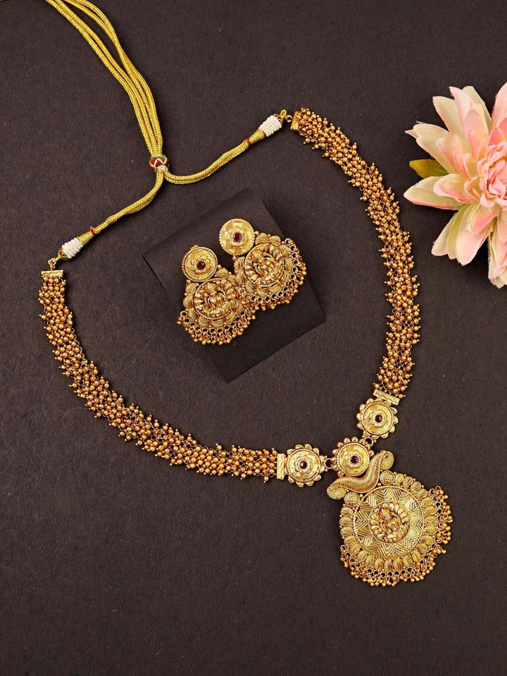 Maa Laxmi Temple Jewellery - by Live Some India in just Maa Lakshmi Pendant Temple Jewellery by Live Some India